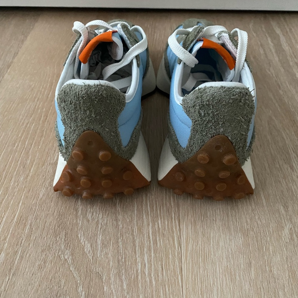 ❤️Sold❤️ New Balance Unisex 327 Dark Olivine Chrome Blue Sneakers - Picture 7 of 9